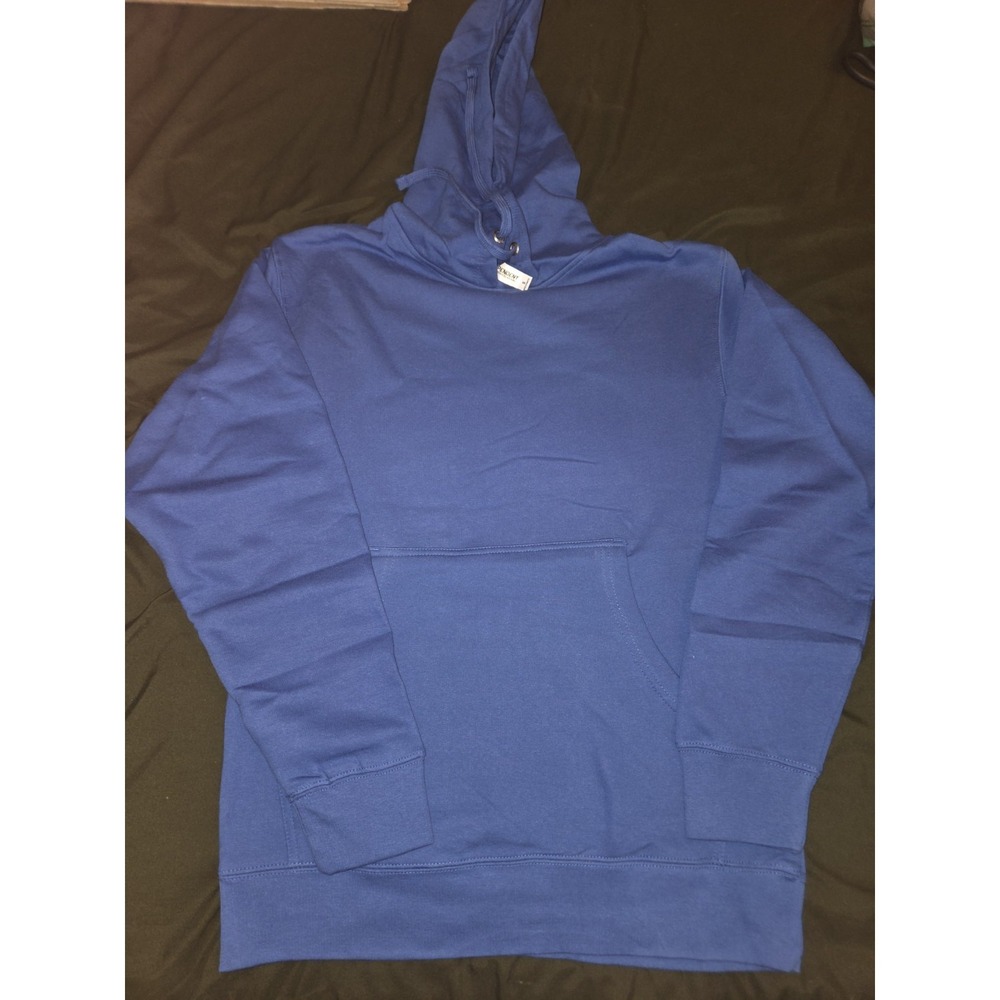 Independent Trading Company Navy Blue Pullover Hoodie Men's Hooded Pockets L